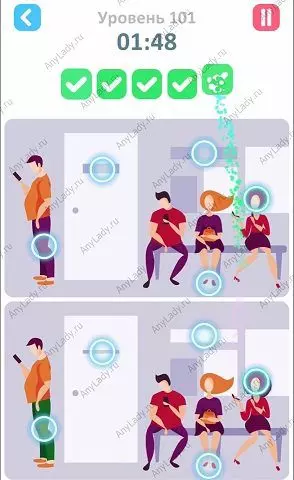 101 уровень Tap Tap Differences Ответ