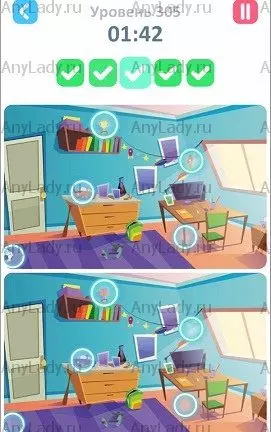 305 уровень Tap Tap Differences Ответ