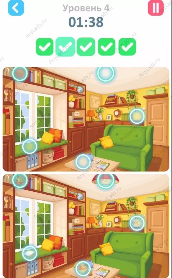 4 уровень Tap Tap Differences Ответ