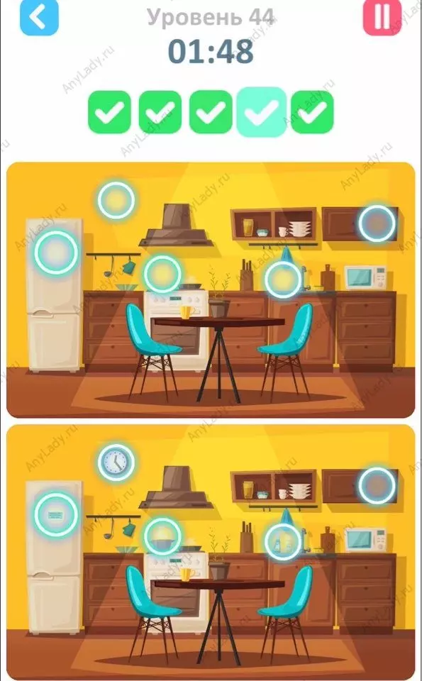 44 уровень Tap Tap Differences Ответ