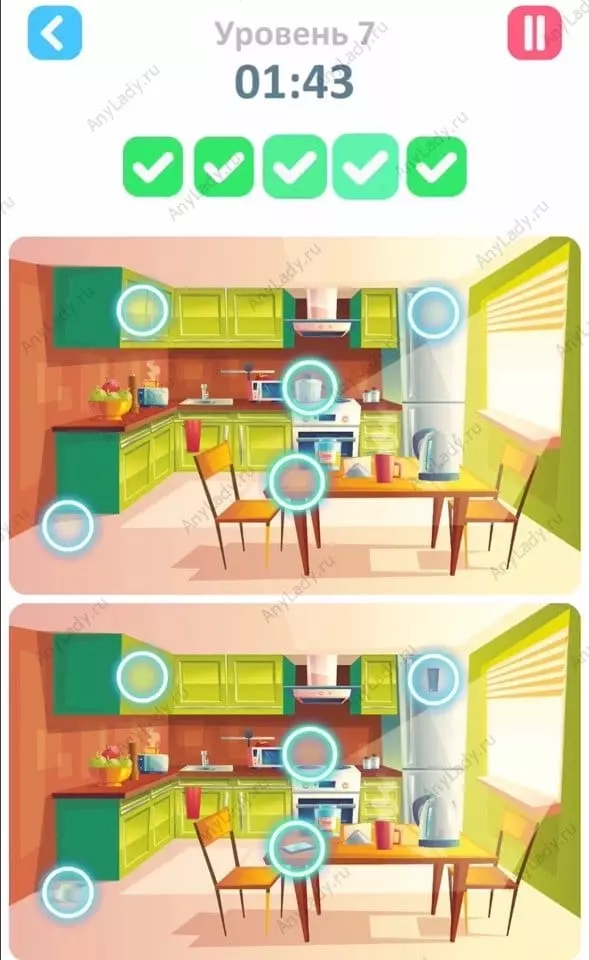 7 уровень Tap Tap Differences Ответ