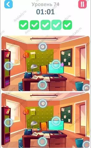74 уровень Tap Tap Differences Ответ