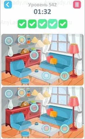 542 уровень Tap Tap Differences Ответ