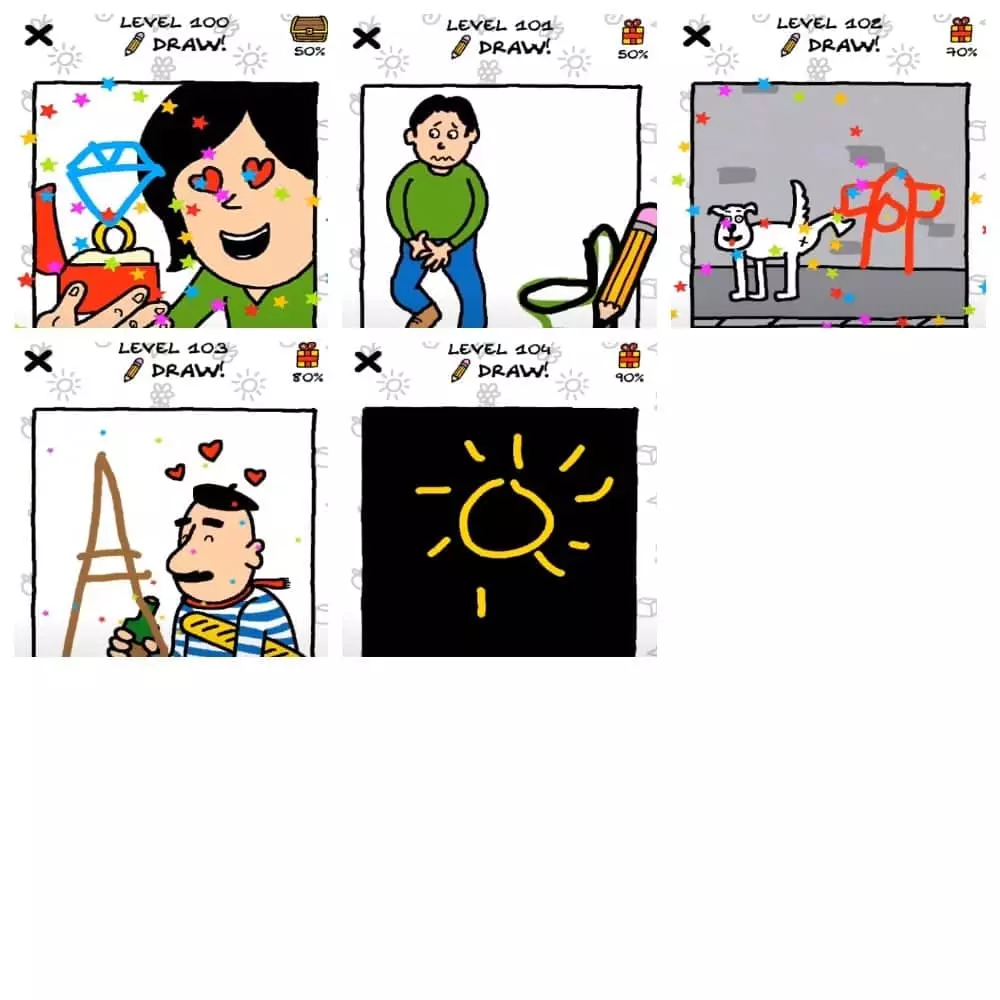 Ответы к игре Just Draw — Drawing Puzzles (Все уровни)